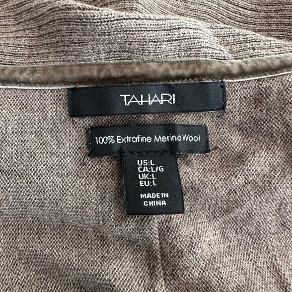 Tahari 100% Extrafine Merino Wool Cowl Neck Sweater Dress Size: Large - Picture 8 of 9